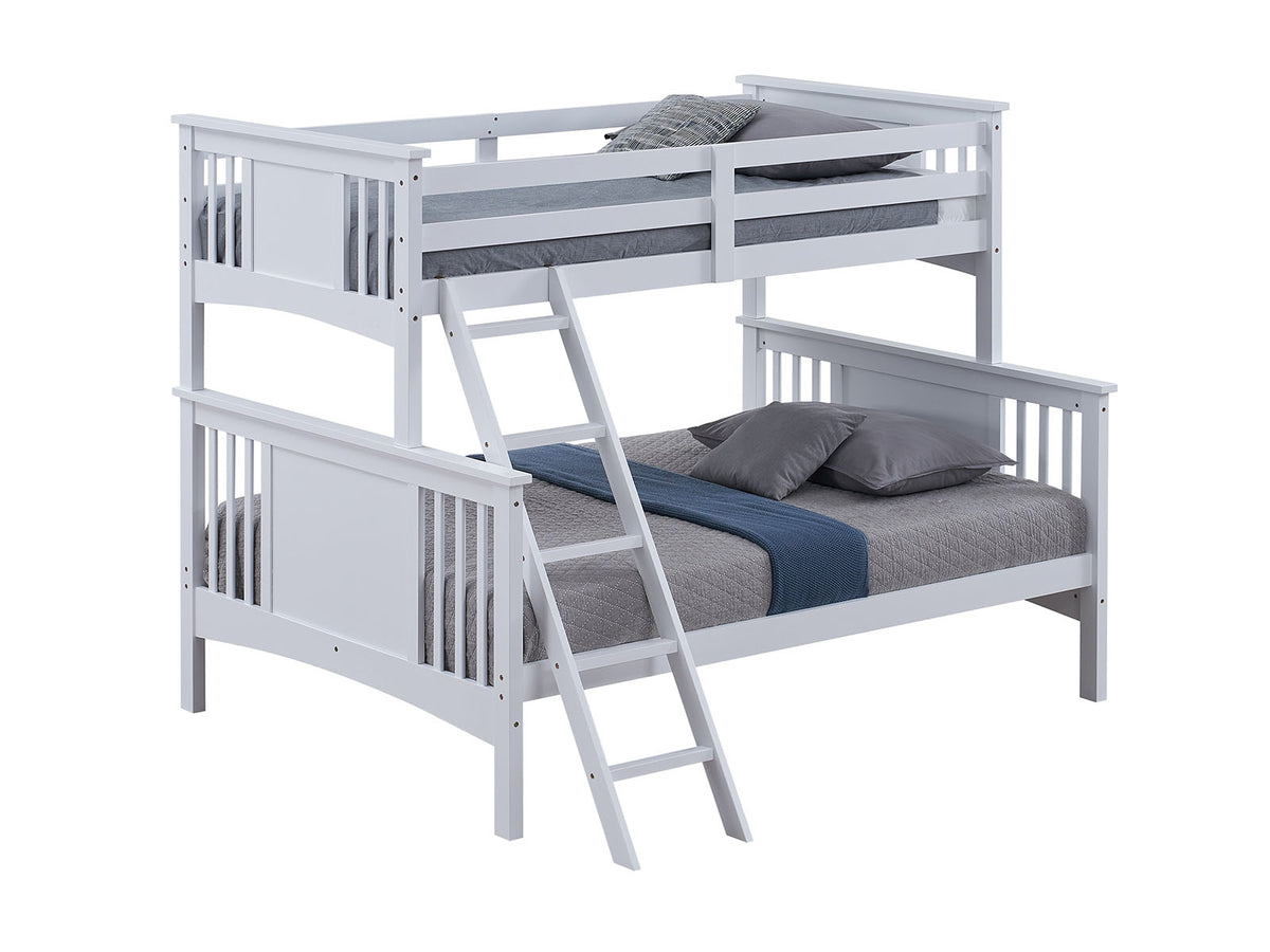 Spring Creek White Twin/Full Bunk Bed from Furniture of America - Luna Furniture