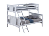 Spring Creek White Twin/Full Bunk Bed from Furniture of America - Luna Furniture