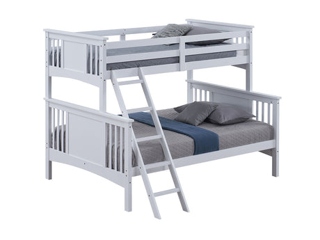 Spring Creek White Twin/Full Bunk Bed from Furniture of America - Luna Furniture