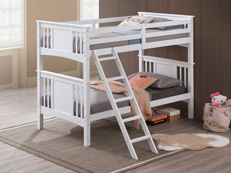 Spring Creek White Twin/Twin Bunk Bed from Furniture of America - Luna Furniture