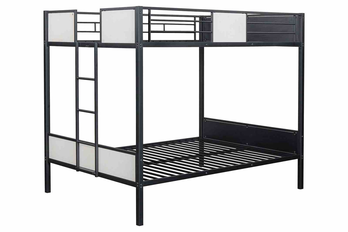 Molton Black Full/Full Metal Bunkbed from Furniture of America - Luna Furniture