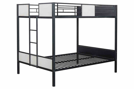 Molton Black Full/Full Metal Bunkbed from Furniture of America - Luna Furniture