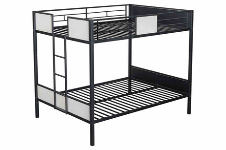 Molton Black Full/Full Metal Bunkbed from Furniture of America - Luna Furniture