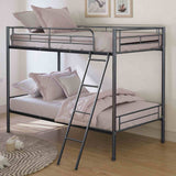 Hector Black Twin/Twin Metal Bunkbed from Furniture of America - Luna Furniture