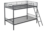 Hector Black Twin/Twin Metal Bunkbed from Furniture of America - Luna Furniture