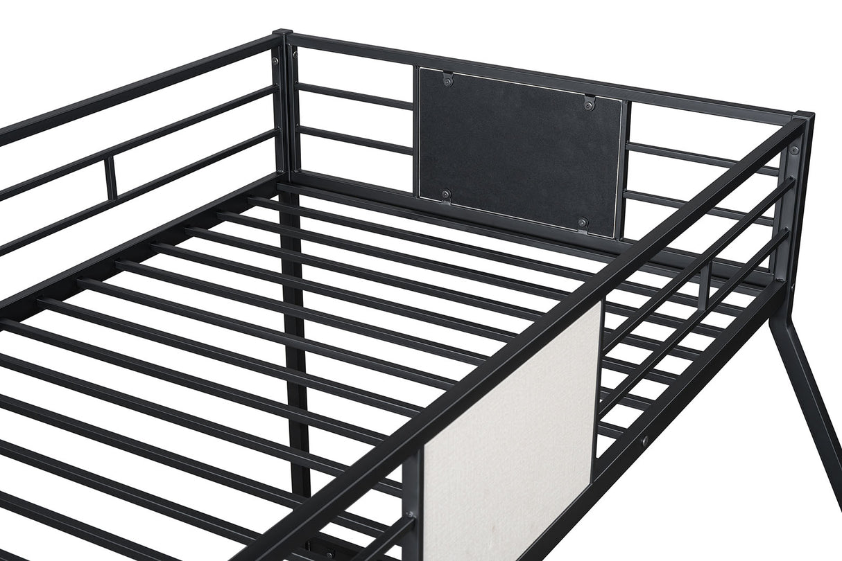 Molton Black Twin/Full Metal Bunkbed from Furniture of America - Luna Furniture