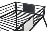 Molton Black Twin/Full Metal Bunkbed from Furniture of America - Luna Furniture
