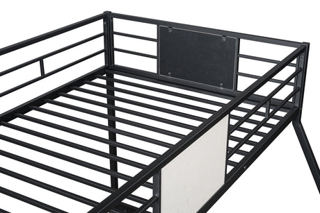 Molton Black Twin/Full Metal Bunkbed from Furniture of America - Luna Furniture
