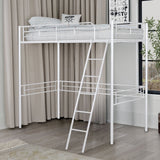 Myles White Twin Loft Bed from Furniture of America - Luna Furniture