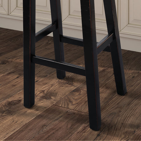 Biasca Black 29" Stool from Furniture of America - Luna Furniture