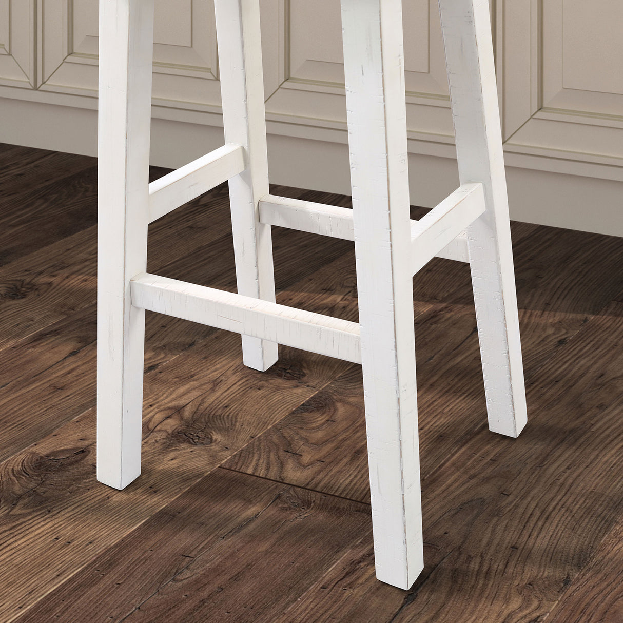 Biasca Gray/White 24" Stool from Furniture of America - Luna Furniture