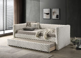 Palmeri White Daybed w/ Trundle from Furniture of America - Luna Furniture