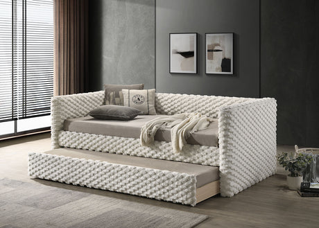 Palmeri White Daybed with Trundle from Furniture of America - Luna Furniture