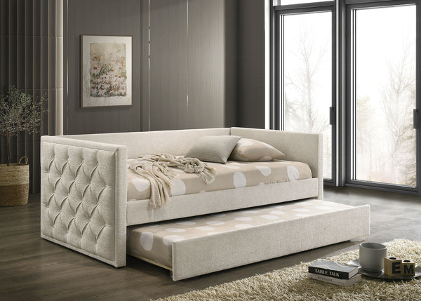 Renzi Beige Daybed with Trundle