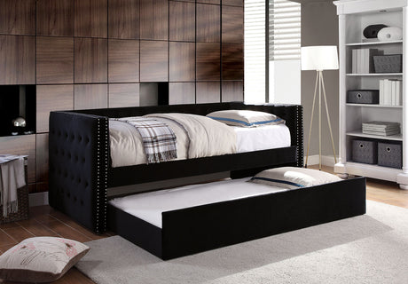 Susanna Black Daybed w/ Trundle from Furniture of America - Luna Furniture