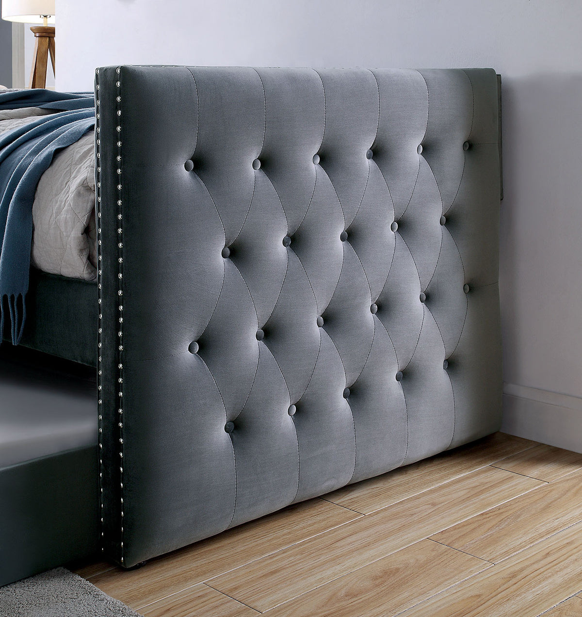 Susanna Gray Daybed w/ Trundle from Furniture of America - Luna Furniture