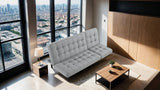 Naperville Light Gray Futon Sofa Bed from Furniture of America - Luna Furniture