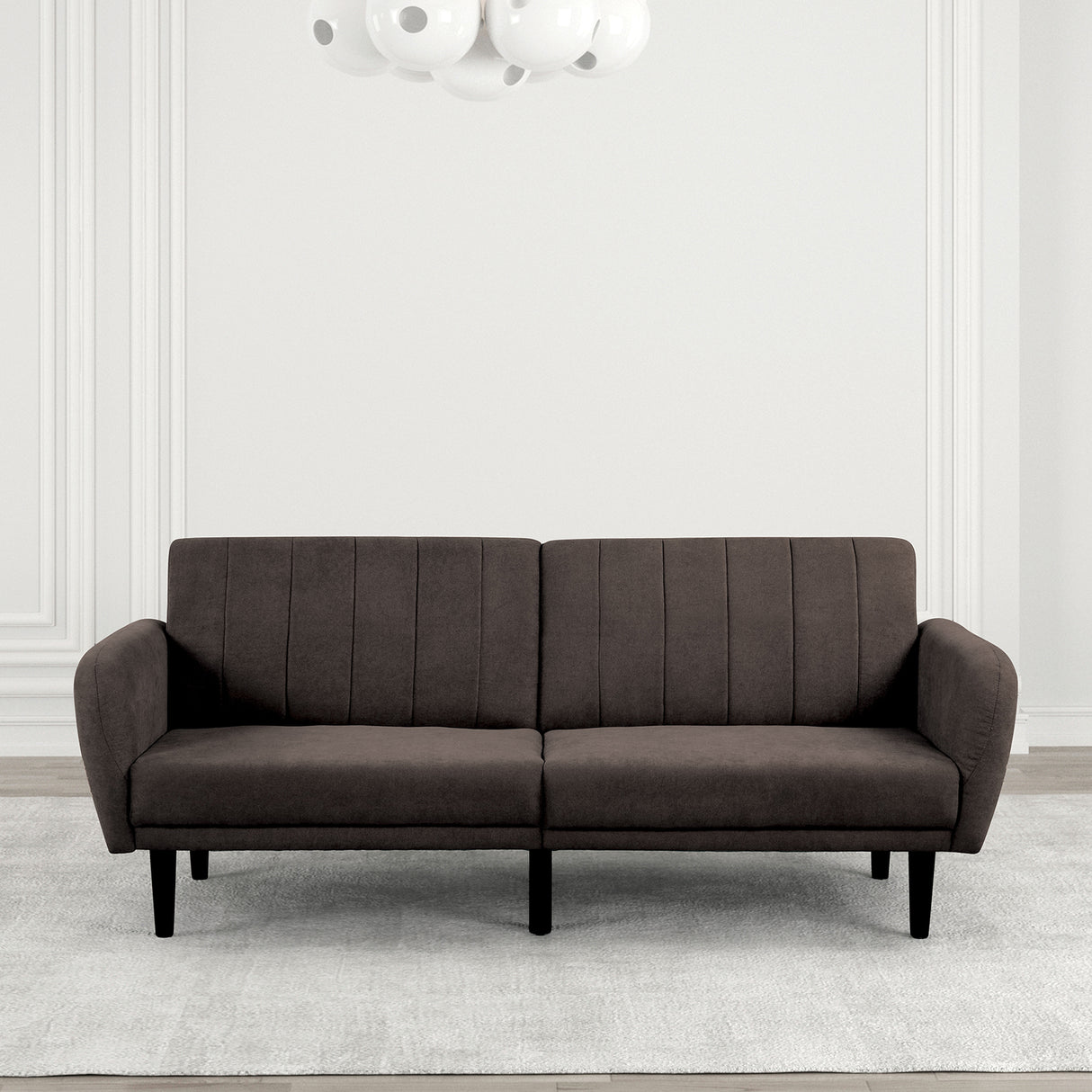 Aristide Brown Futon Sofa from Furniture of America - Luna Furniture