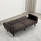 Aristide Brown Futon Sofa from Furniture of America - Luna Furniture