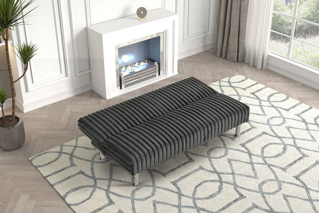 Hinwil Charcoal Futon Sofa Bed from Furniture of America - Luna Furniture