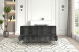 Hinwil Charcoal Futon Sofa Bed from Furniture of America - Luna Furniture