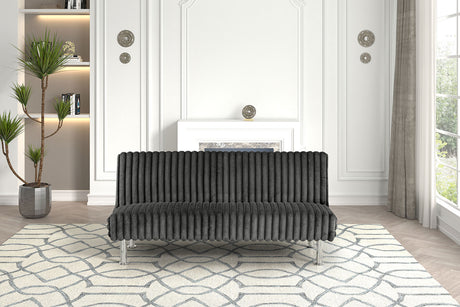 Hinwil Charcoal Futon Sofa Bed from Furniture of America - Luna Furniture