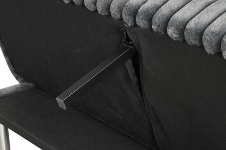 Hinwil Charcoal Futon Sofa Bed from Furniture of America - Luna Furniture