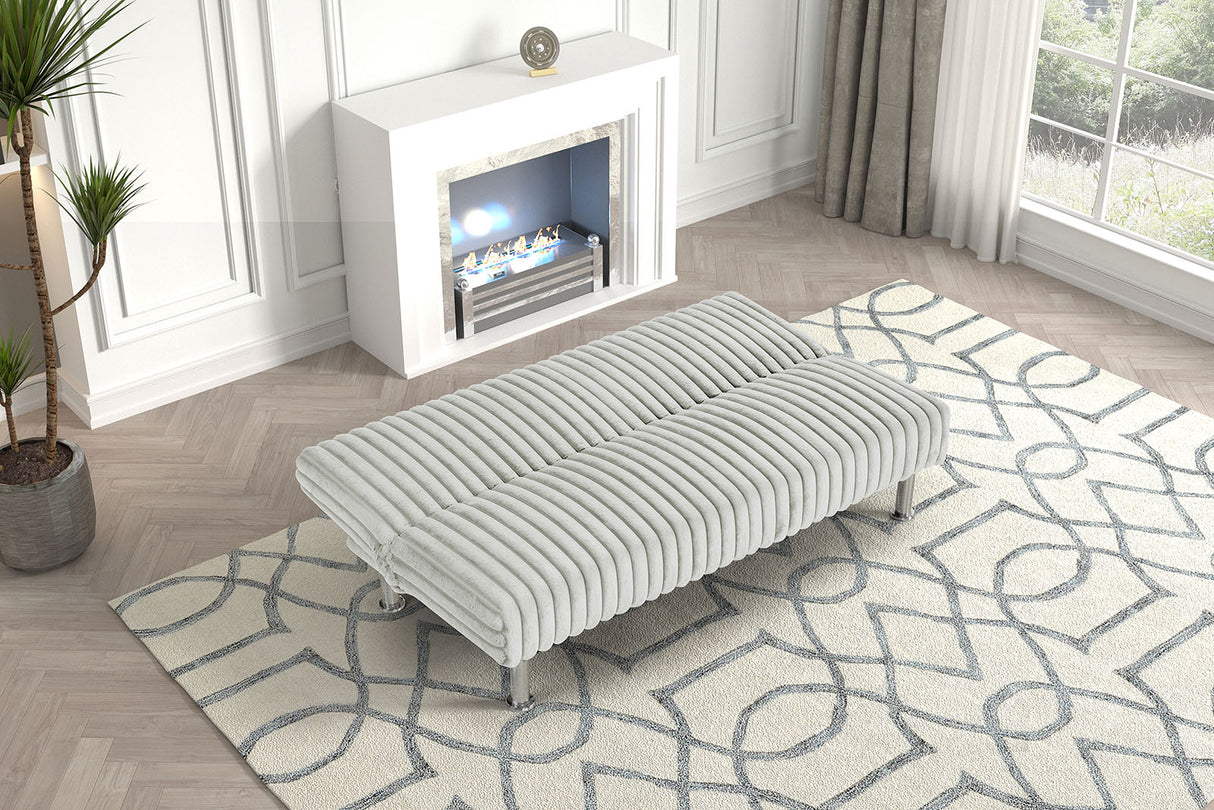 Hinwil Light Gray Futon Sofa Bed from Furniture of America - Luna Furniture