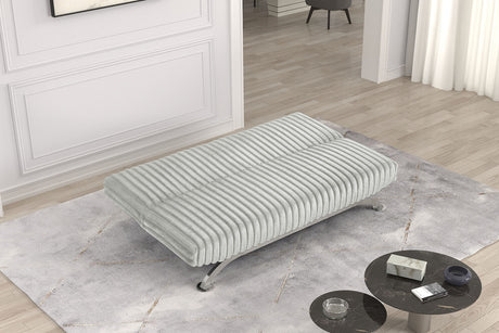 Villeneuve Light Gray Futon Sofa Bed from Furniture of America - Luna Furniture