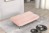 Villeneuve Pink Futon Sofa Bed from Furniture of America - Luna Furniture
