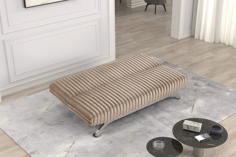 Villeneuve Taupe Futon Sofa Bed from Furniture of America - Luna Furniture