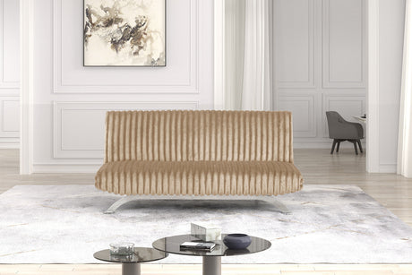 Villeneuve Taupe Futon Sofa Bed from Furniture of America - Luna Furniture