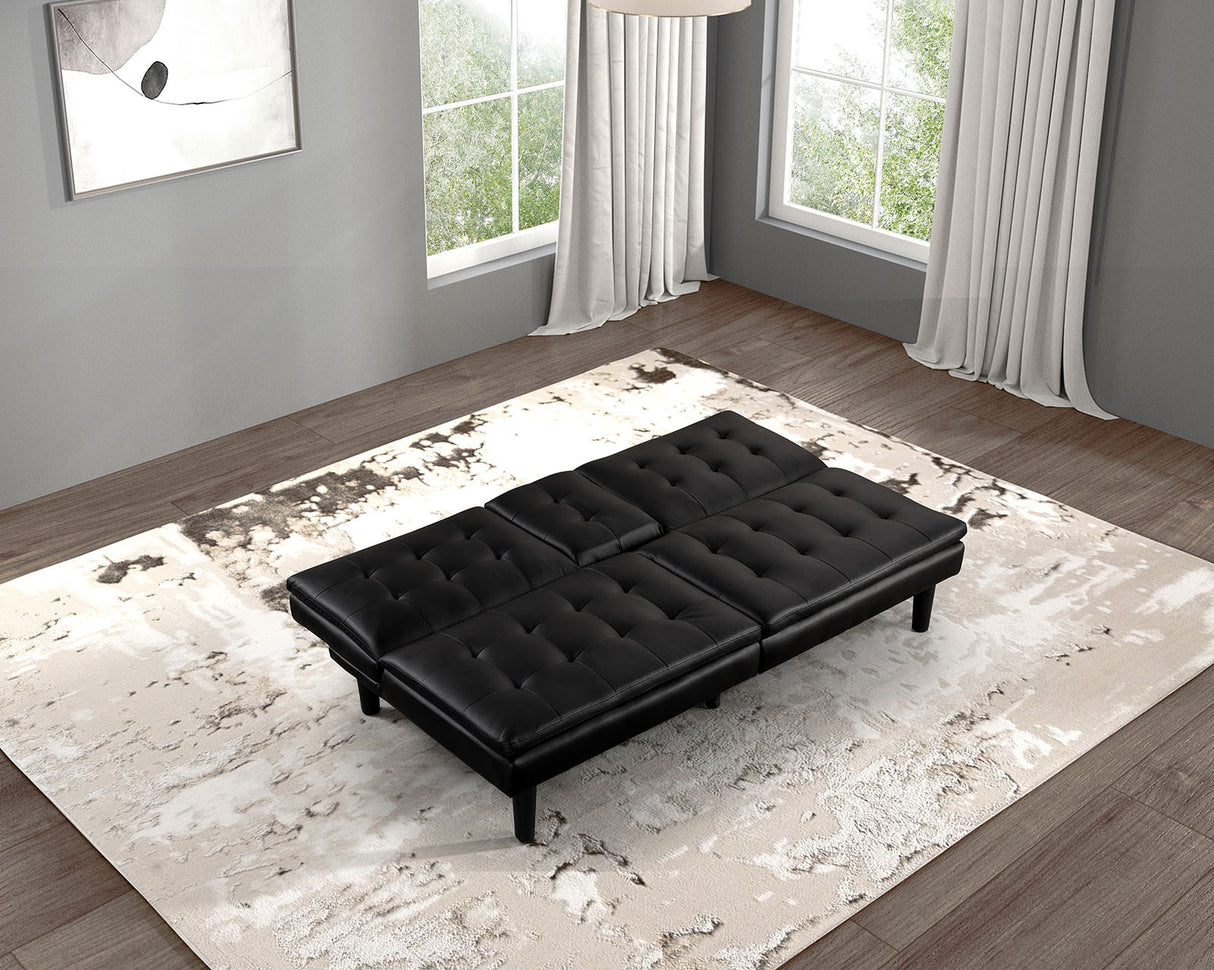 Eidsberg Black Futon Sofa Bed from Furniture of America - Luna Furniture