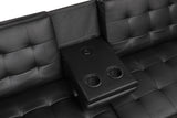 Eidsberg Black Futon Sofa Bed from Furniture of America - Luna Furniture