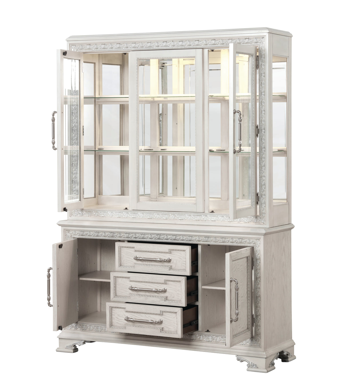 Stella Mia Ivory Hutch Buffet from Furniture of America - Luna Furniture