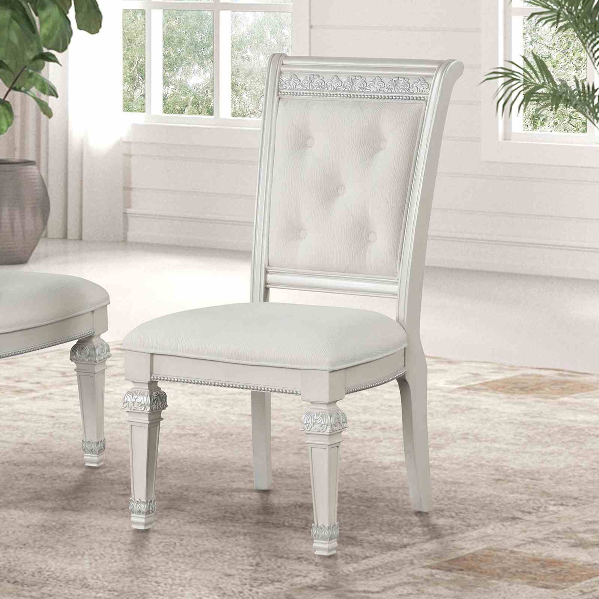 Stella Mia Ivory 7 Pc Dining Table Set from Furniture of America - Luna Furniture