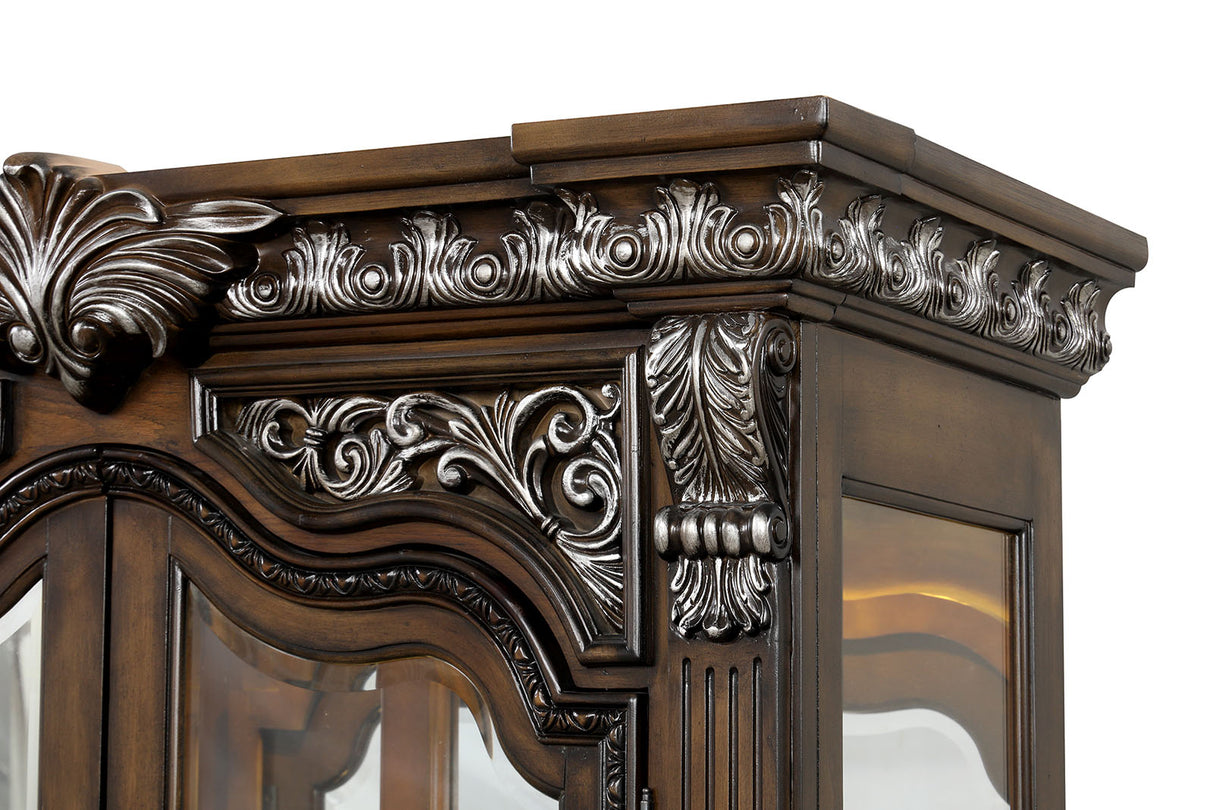 Stella Mia Ivory Curio Cabinet from Furniture of America - Luna Furniture
