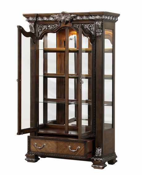 Stella Mia Ivory Curio Cabinet from Furniture of America - Luna Furniture