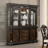 Promenade Dark Brown Hutch And Buffet from Furniture of America - Luna Furniture