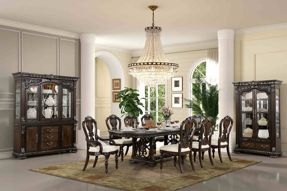 Promenade Dark Brown Traditional Dining Room Set from Furniture of America - Luna Furniture