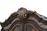 Leovanni Dark Brown Curio from Furniture of America - Luna Furniture