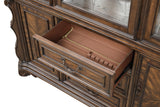Leovanni Dark Brown Hutch And Buffet from Furniture of America - Luna Furniture