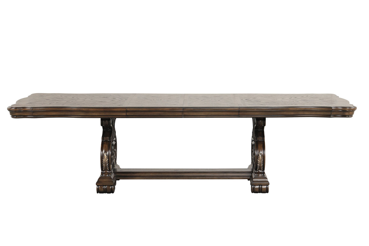Leovanni Dark Brown Traditional Dining Room Set from Furniture of America - Luna Furniture