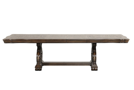 Leovanni Dark Brown 9-Piece Dining Room Set from Furniture of America - Luna Furniture