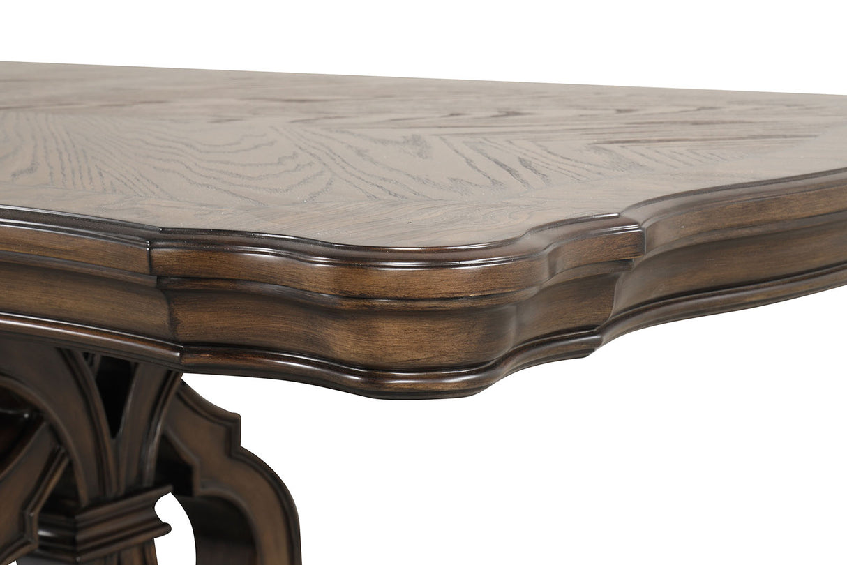 Leovanni Dark Brown Traditional Dining Room Set from Furniture of America - Luna Furniture