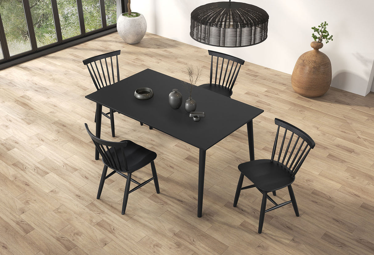 Beale Black Dining Mid-Century Dining Room Set from Furniture of America - Luna Furniture