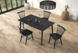 Beale Black Dining Mid-Century Dining Room Set from Furniture of America - Luna Furniture