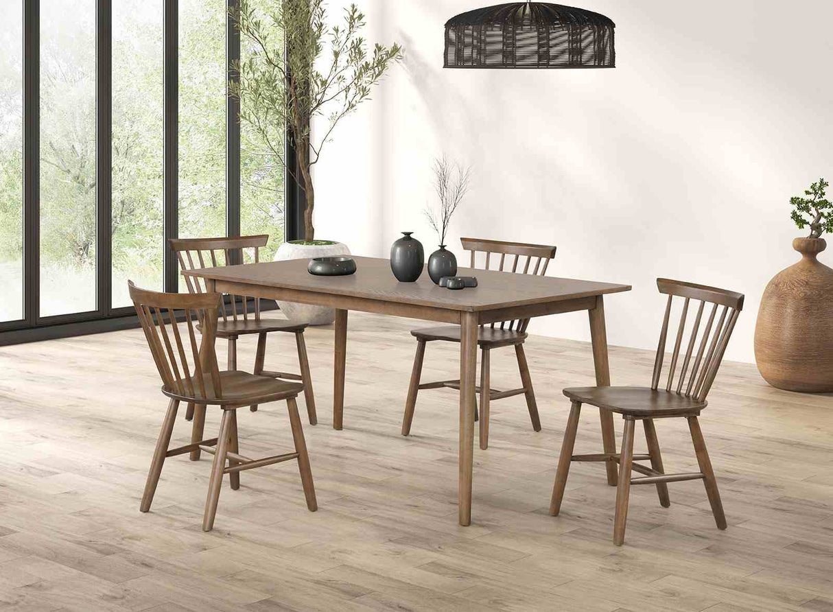 Beale Walnut Mid-Century Dining Room Set from Furniture of America - Luna Furniture