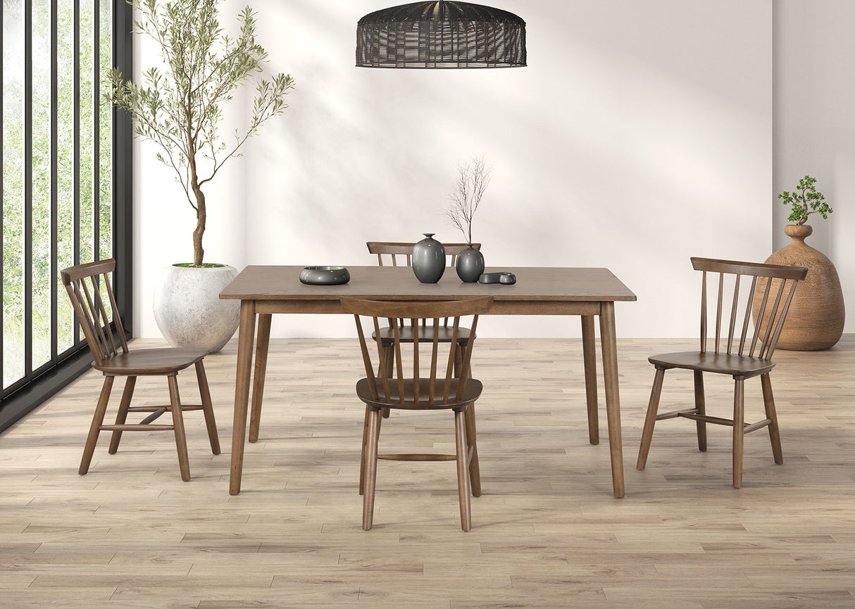 Beale Walnut Mid-Century Dining Room Set from Furniture of America - Luna Furniture