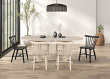 Hines White Oak/Black 7-Piece Dining Room Set from Furniture of America - Luna Furniture